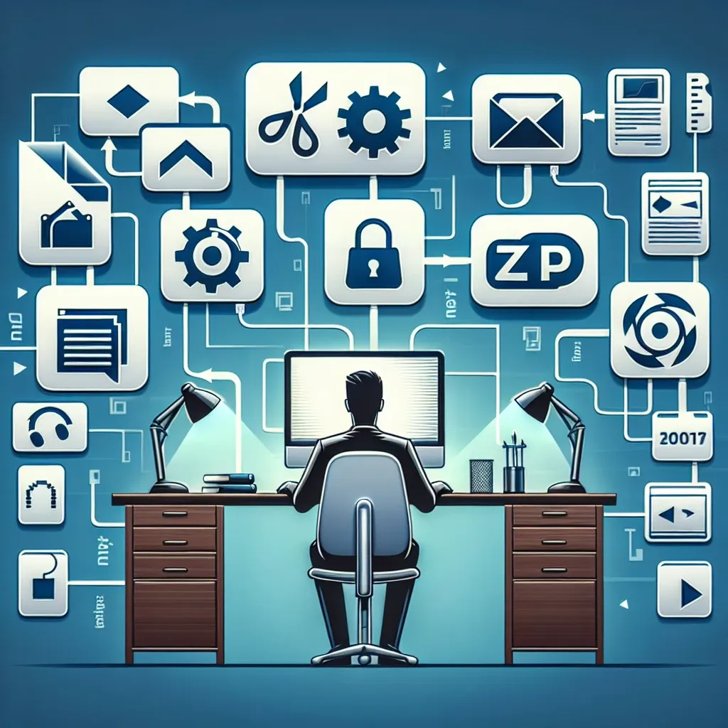 "Guía completa sobre herramientas para trabajar con archivos comprimidos: visualización de un software de descompresión de archivos en una interfaz de usuario amigable."
