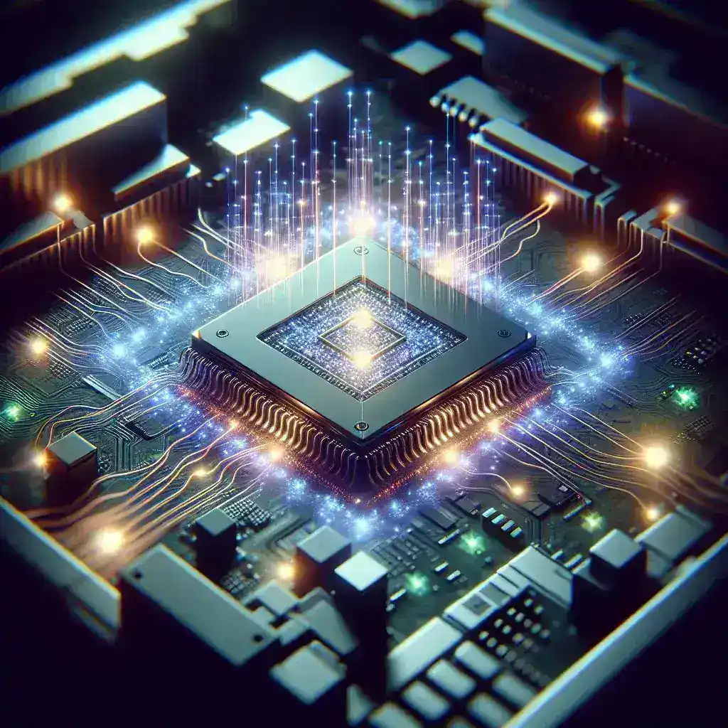 "Imagen que ilustra la cooperación entre la CPU y la NPU en modelos de IA sensibles a la latencia, mostrando un gráfico que refleja la interacción y eficiencia del procesamiento en tiempo real."